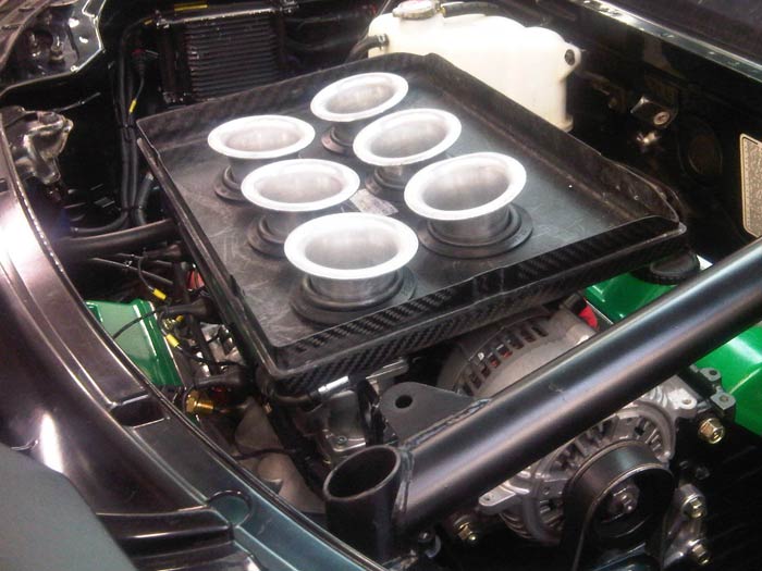 Hockenheim 405 fitted to Honda NSX - Bare trumpets shown